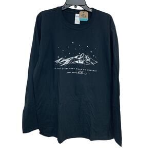 New Handprinted Womens XL If The Stars Were Made To Worship So Will I Tee Shirt